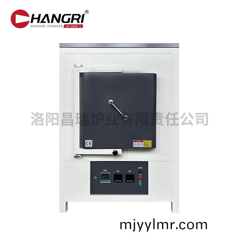 箱(xiang)式(shi)鑪(lu)1800℃尺寸(cun)500X400X400鑪(lu)膛剛玉磚(zhuan)新顔(yan)色灰白